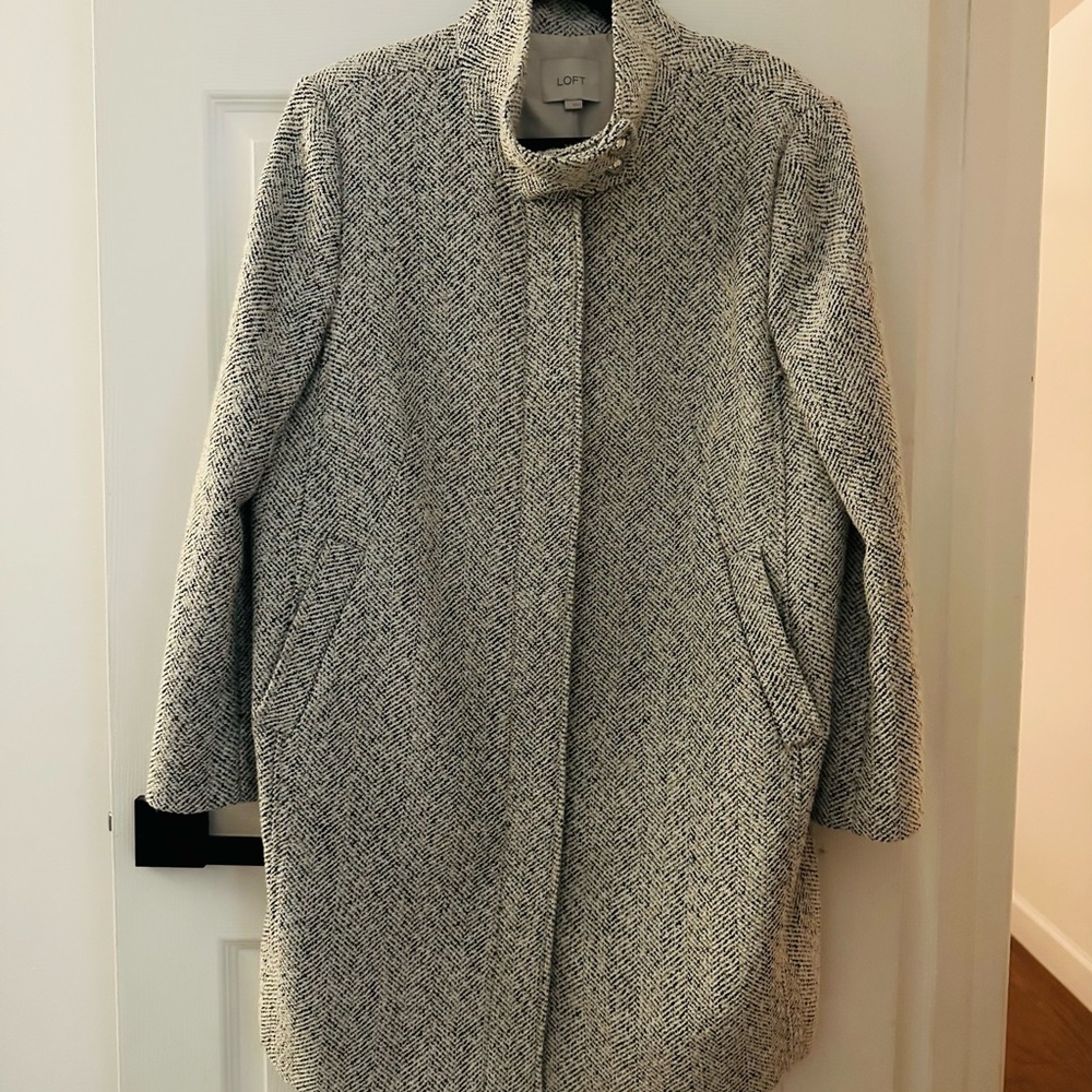 LOFT Women's Herringbone Trench Coat